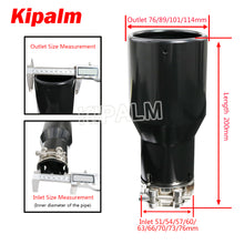 Load image into Gallery viewer, 1 Piece Car Universal Black Coated Stainless Steel Exhaust Pipe Muffler Tips for Audi VW Golf BMW Toyota Honda Parts