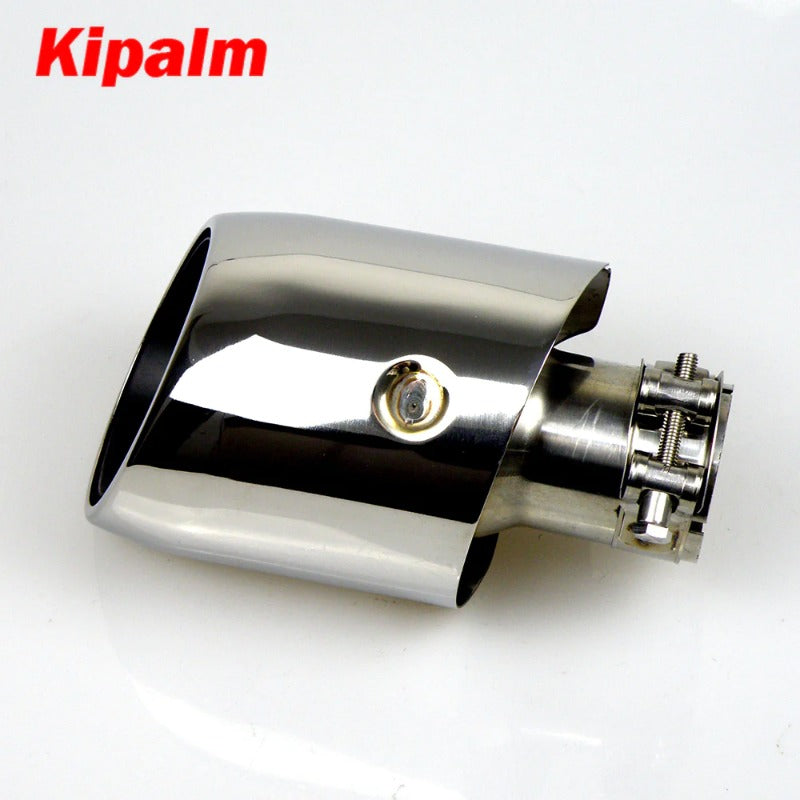 New Style Stainless Steel Car Universal Exhaust System End Pipe Car Exhaust Tip Dual Wall Angle Cut Outlet 110mm