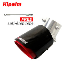 Load image into Gallery viewer, Red Angle Adjustable Bolt-On Akrapovic Carbon Fiber Exhaust Pipe with Anti-drop Rope Kicks FIT CRV RAV4 Altis Toyota HRV