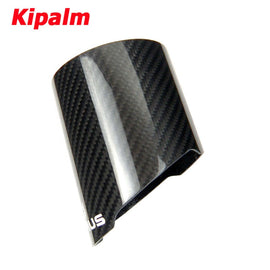 Car Universal REMUS Straight Edge Carbon Fiber Exhaust Tip Cover Exhaust Muffler Pipe Tip Case Housing