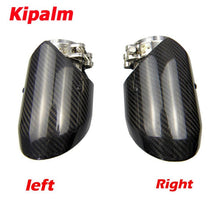 Load image into Gallery viewer, 1Pair Real Carbon Fiber Slanted Exhaust Muffler Tips Porsche Styling Exhaust Tip with Wing Styling