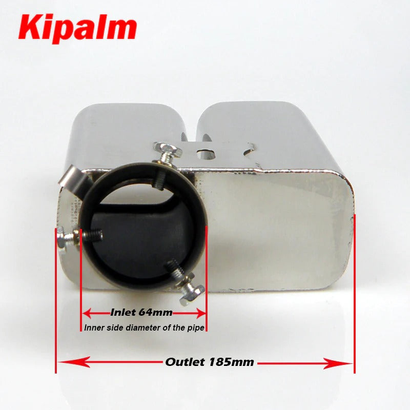 Alpha Dual Exhaust Tip 304 Stainless Steel Modified Car Rear Tail Throat Muffler Tip