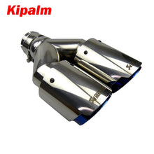 Load image into Gallery viewer, Car Universal Akrapovic Dual Burnt Blue Stainless Steel Exhaust Tip Double End Pipe for BMW BENZ VW Golf TOYOTA Left and Right
