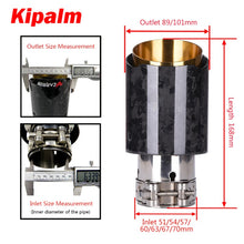 Load image into Gallery viewer, CARMON Forged Carbon Fiber Exhaust Pipe Muffler Tip with Gloden Stainless Steel for Accord BRV HRV CRV Odyssey
