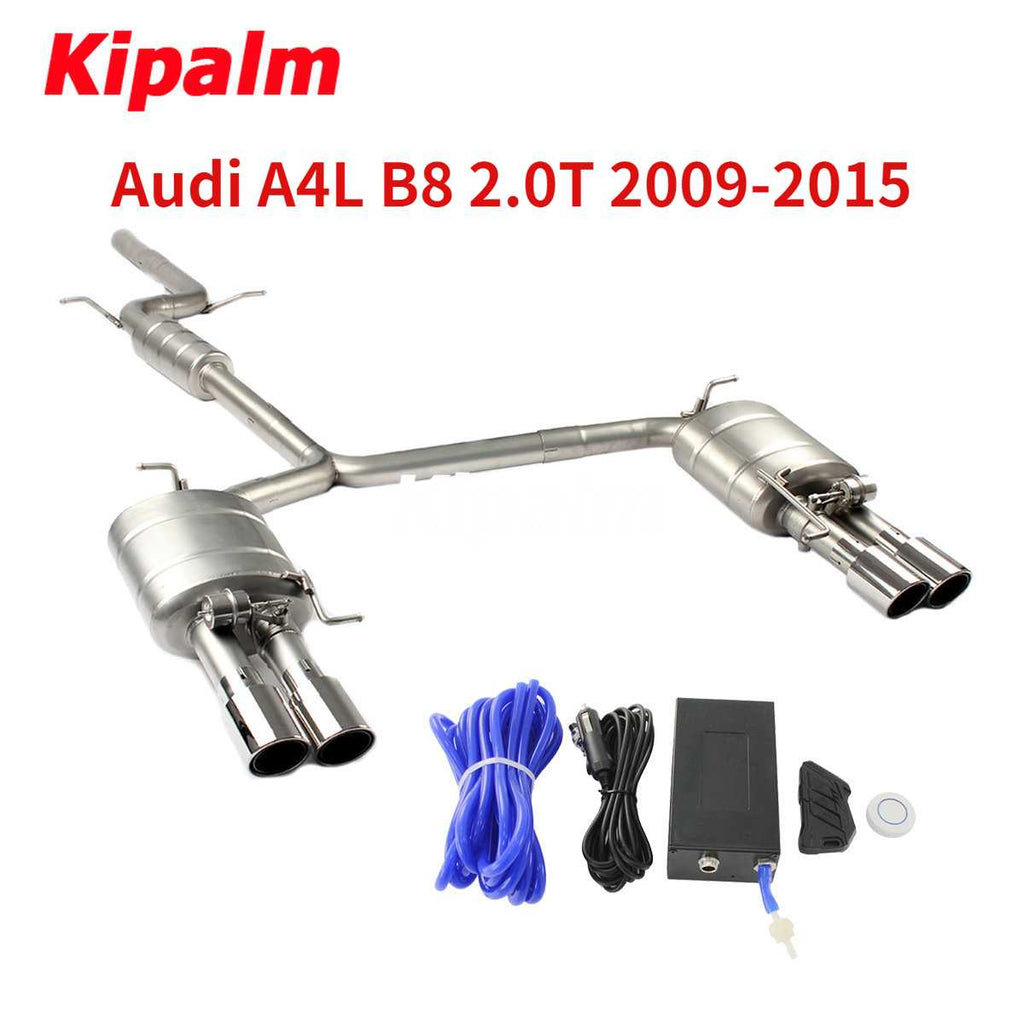 304 Stainless Steel Full Exhaust System Cat-back Fit for Audi A4L B8 2.0T 2009-2015