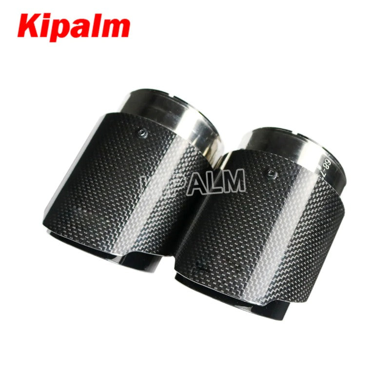 4pcs M Performance Glossy Carbon Fiber Exhaust Muffler Tips for BMW M3 M4 F80 F82 F83 F87 F10 F12 F13 F06 M6