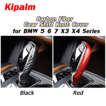 Load image into Gallery viewer, 1pcs Carbon Fiber Gear Shift Knob Cover for BMW 5 6 7 X3 X4 Series Auto Interior Accessories Cover