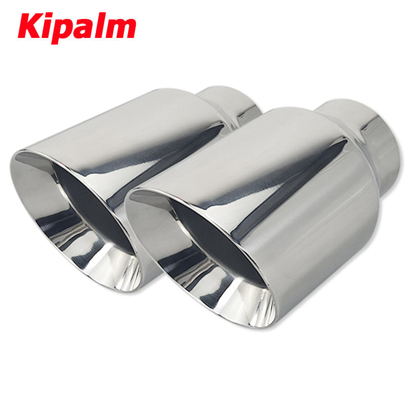 1pcs Silver 4.5 Inch Exhaust Pipe Tip Factory Export Stainless Steel Muffler Tip