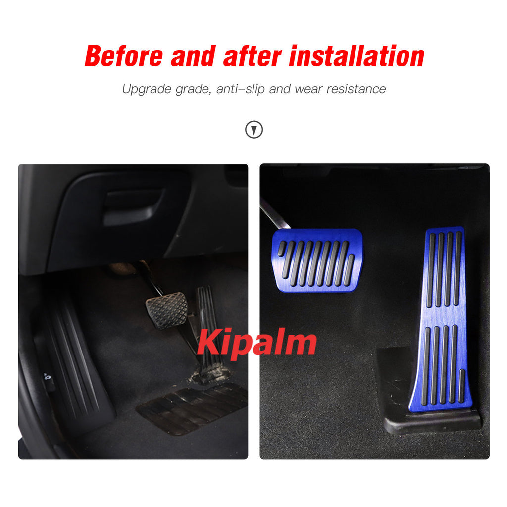 No Drill Silver/Black Aluminum Gas Brake Pedal For BMW 1 3 4 5 6 Series X1 X3 X5 X6  Accelerator and brake pedal with M Logo