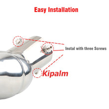 Load image into Gallery viewer, 1PC Universal Dual Exhaust Pipe Muffler Bolt-On Heart Shape Straight Edge Stainless Steel Outlet Nozzle