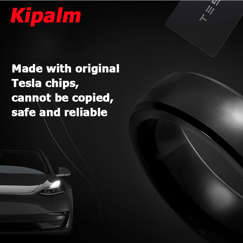 1PC Tesla Original Chip Accessories White/Black Ceramics Rfid Smart NFC Key Ring for Model 3/Model Y 6-12