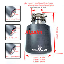 Load image into Gallery viewer, Remus Performance Sport Exhaust Tips Car Universal Oval Matte Carbon Fiber Exhaust Muffler Pipe