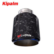 Load image into Gallery viewer, Forged Carbon Fiber Exhaust Pipe Muffler Tip with Blue Burnt for Camry Corolla Yaris Hilux Vios Rush Innova Fortuner Avanza