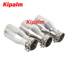 Load image into Gallery viewer, 1PC Car Exhaust Pipe Tail Throat Stainless Steel Muffler Tips with Clamp Modification Parts Silver Color