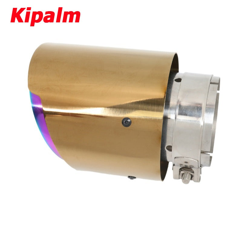 1PC 304 Stainless Steel Gold Purple Exhaust Tip Without Logo BMW 3 Series G20 2019 Tiguan R Accord 8th