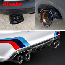 Load image into Gallery viewer, 1PCS Universal M LOGO Carbon Fiber Exhaust Tips for M Performance Exhaust Pipe for BMW Muffler Tail Pipe 90mm Length