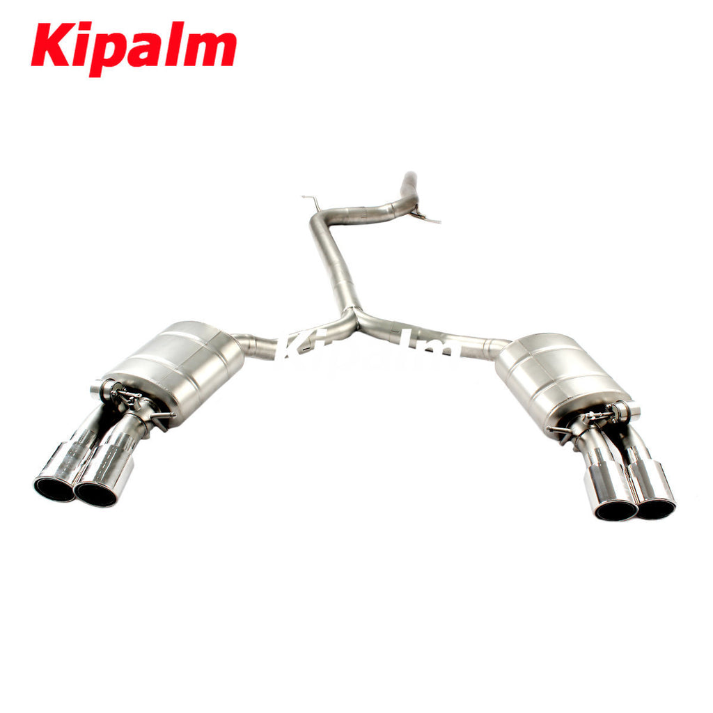 304 Stainless Steel Full Exhaust System Cat-back Fit for Audi A4L B9 2.0T 2017-2021 Forerunner