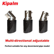 Load image into Gallery viewer, No Logo Angle Adjustable Akrapovic Type Carbon Fibre Car Exhaust Pipe Curly Edge Muffler Tip for Honda Toyota Etc..