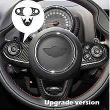 Load image into Gallery viewer, 3PCS for Mini F Series Clubman F54 F55 F56 Cabrio F57 Countryman F60 Carbon Fiber Steering Wheel Button Cover Kit