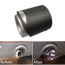 1pcs Matte Carbon Fiber Exhaust Tip Muffler Tips Fit for Mini Cooper R55 R56 R57 R58 R59 R60 R61 F54 F55 F56 F57 F60 Mini Tail Pipe Tip