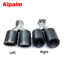 Load image into Gallery viewer, 1 Pair Dual Y Shape Pipes Curly Edge Remus Sport Matte Carbon Fiber Exhaust Muffler Tips for BMW AUDI GOLF MAZDA