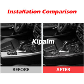F20 F21 Real Carbon Fiber Interior Accessories Car Decoration Multimedia Panel Cover for BMW 1 Series 2 Series