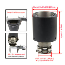 Load image into Gallery viewer, 1pcs Carbon Fiber Wolf Exhaust Pipe Muffler Stainless Steel Muffler Tips End Pipe