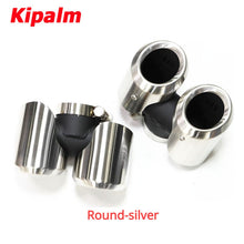 Load image into Gallery viewer, 1 Pair OEM Square round Outlet Satinless Steel Exhaust Pipe For Land Rover Defender 2020-2023