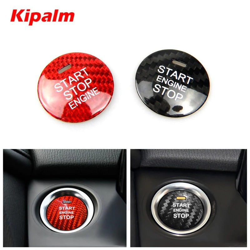 Kipalm for Mazda Axela Atenza CX-3 CX-4 CX-5 MX-5 Accessories Sticker Carbon Fiber Interior Car Engine Start Button Trim Cover