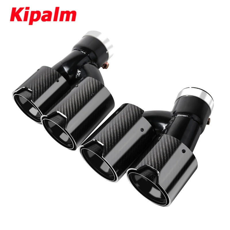 1 Pair Carbon Fiber M Performance Exhaust Pipe Mufflers for BMW 5 Series 525i 528i 530i G30 G38 2018-  with M Logo