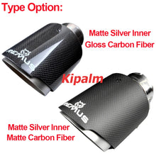 Load image into Gallery viewer, Universal Remus Sport Carbon Fiber Exhaust Muffler Tips Matte Silver Tail Pipe for BMW AUDI GOLF MAZDA