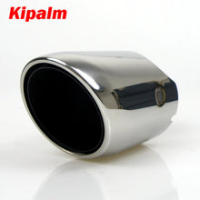 Load image into Gallery viewer, New Style Stainless Steel Car Universal Exhaust System End Pipe Car Exhaust Tip Dual Wall Angle Cut Outlet 110mm