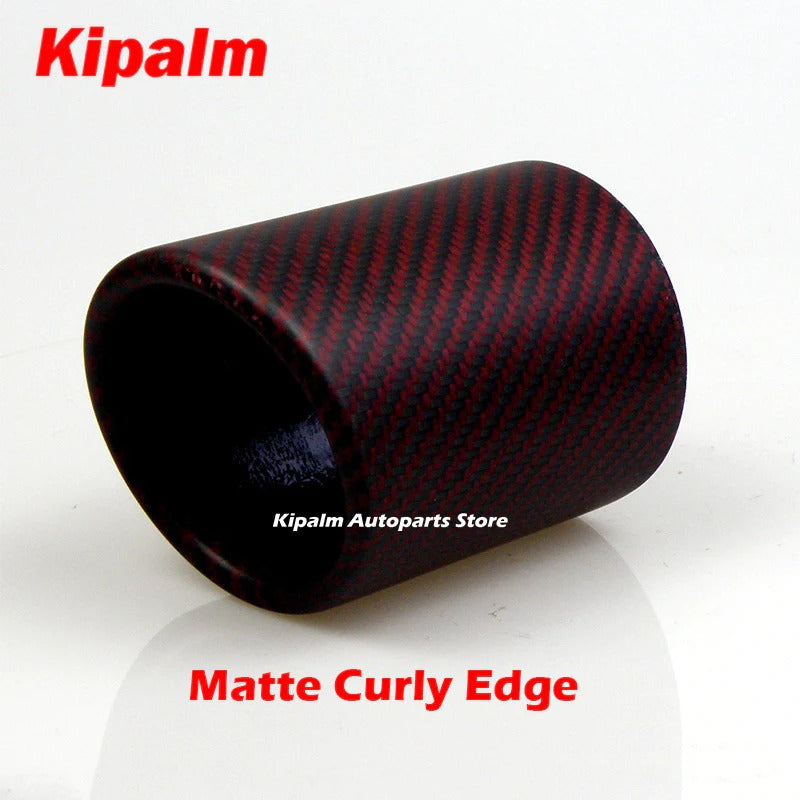 thumbnail interactive-video image 1 of AKRAPOVIC Style Carbon Exhaust Pipe Tip – Universal Round – 3"/3.5"/4"/4.5" – Stainless Steel 1 of 2