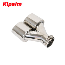 Load image into Gallery viewer, 1PC Dual Mirror Polished Stainless Universal Car Twin Exhaust System Pipes Double End Muffler Tips