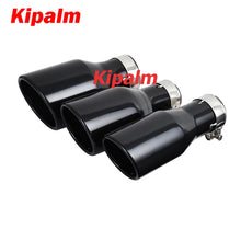Load image into Gallery viewer, Universal Car Exhaust Pipe Tail Throat Stainless Steel Muffler Tips with Clamp Modification Parts Black Color