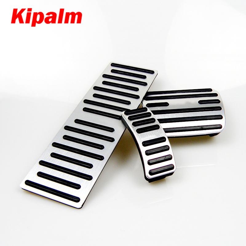 No Drill Aluminum Car Foot Rest Pedal Pads Cover With Rest Pedals Fit Gas Brake Rest Pedal For Audi A4 A5 A6 Q5 AT LHD