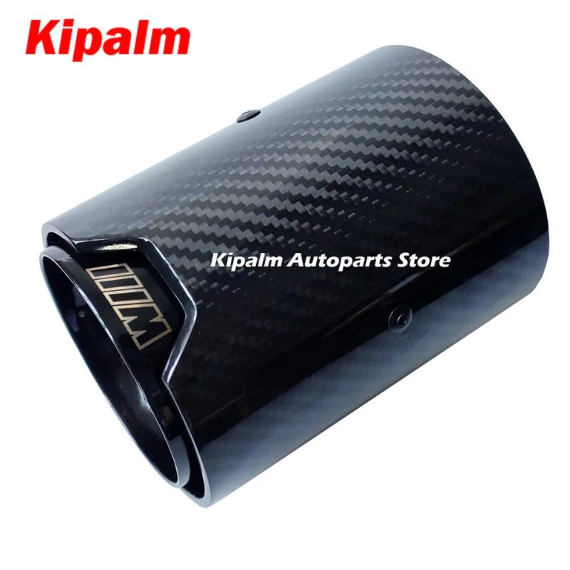 2PCS Real Carbon Fiber Black Muffler Tip Length 120mm for BMW M Performance Exhaust M2 F87 M3 F80 M4 F82 F83 M5 F10