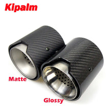 Load image into Gallery viewer, 2PCS Real Carbon Fiber Exhaust Pipe Muffler Tip for BMW M Performance 235i 240i 335i Akrapovic Exhaust Tip