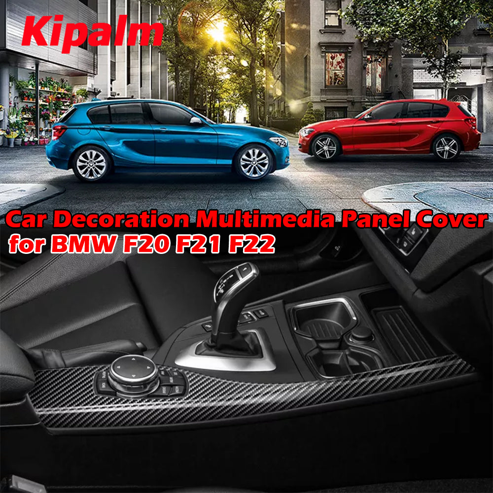 F20 F21 Real Carbon Fiber Interior Accessories Car Decoration Multimedia Panel Cover for BMW 1 Series 2 Series