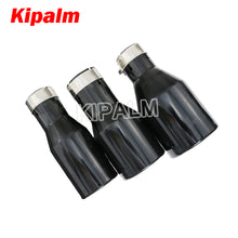 Load image into Gallery viewer, 1 Piece Car Universal Black Coated Stainless Steel Exhaust Pipe Muffler Tips for Audi VW Golf BMW Toyota Honda Parts