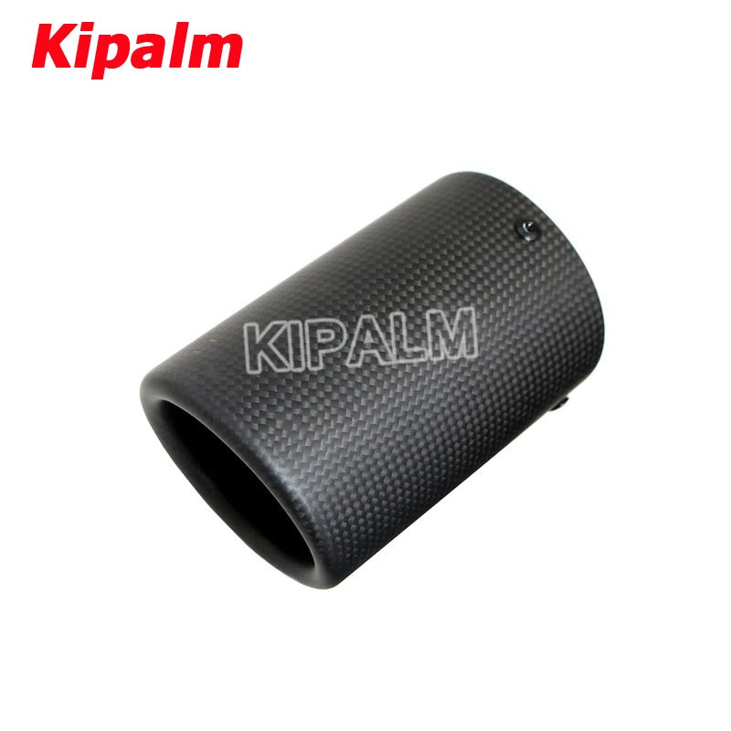Car Universal Adjustable Carbon Fiber Cover Muffler Pipe Tip Carbon Fiber Case Exhaust Tip Housing with Circlip 57-63mm Ak Logo