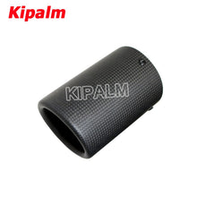 Load image into Gallery viewer, Car Universal Adjustable Carbon Fiber Cover Muffler Pipe Tip Carbon Fiber Case Exhaust Tip Housing with Circlip 57-63mm Ak Logo