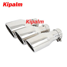 Load image into Gallery viewer, 1PC Car Exhaust Pipe Tail Throat Stainless Steel Muffler Tips with Clamp Modification Parts Silver Color