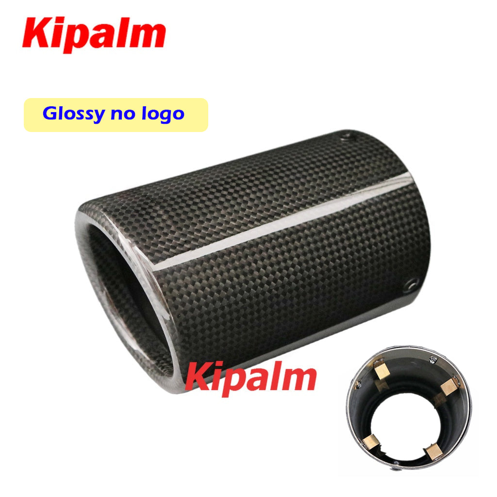 1PC Akrapovic Case Car Universal Pipe Carbon Fiber Cover Exhaust Muffler Pipe Tip Housing with Spring Buckle Clip