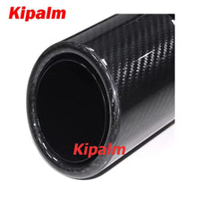 Load image into Gallery viewer, 1pcs Universal Curly Edge Twill Weaving Carbon Fiber Glossy Car Exhaust Muffler Stainless Steel Tip for BMW BENZ AUDI Without Logo