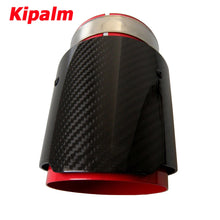 Load image into Gallery viewer, 1PC Universal Akrapovic Carbon Fiber Red Coated Car Exhaust Pipe Tailtip Muffler tip Toyota CRV Without Logo