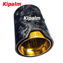 Load image into Gallery viewer, 1PC Forged Carbon Fiber Exhaust Tips for M Performance Muffler Tail Pipe 120mm Length Gold BMW M2 M3 M4 M5 M6