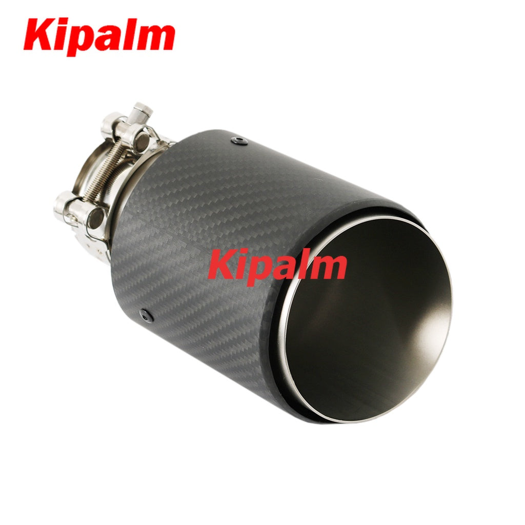 1pcs New Style Matte Carbon Fiber Exhaust Pipe Car Universal Muffler Tail Tips Modify