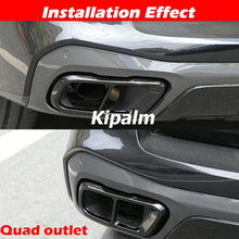 Load image into Gallery viewer, 1 Pair OEM Style Stainless Steel Square BMW X5 G05 X6 G06 X7 G07 Exhaust Muffler Pipe Car Tail Tips