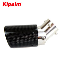 Load image into Gallery viewer, No Logo Angle Adjustable Akrapovic Type Carbon Fibre Car Exhaust Pipe Curly Edge Muffler Tip for Honda Toyota Etc..